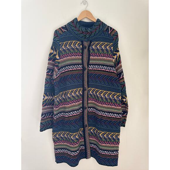 Anthropologie Aldomartins Wool Blend Cardigan Sweater Jacket Western, NWT - Picture 2 of 8
